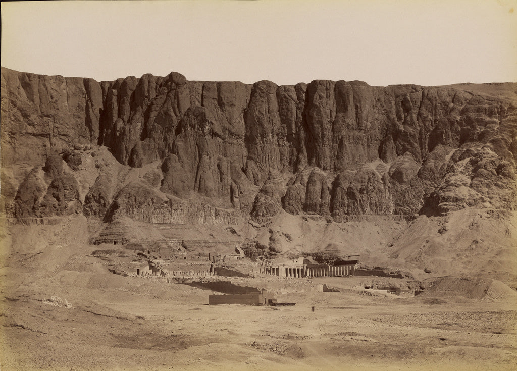 Antonio Beato:[Dier el Bahri, General View of the Temple of , Poster Print Wall Art