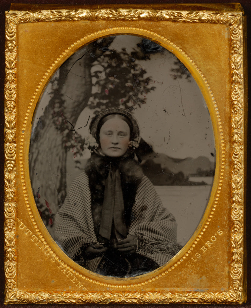 Davis Brothers:[Portrait of a young woman wearing a bonnet, , Poster Print Wall Art