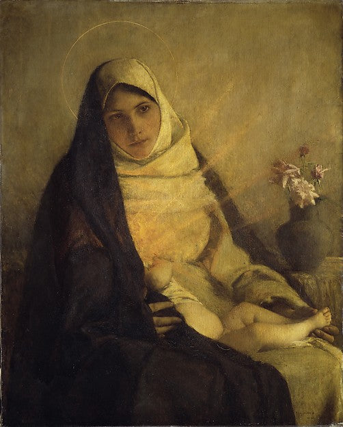 Pascal-Adolphe-Jean Dagnan-Bouveret:Madonna of the Rose 1885-16x12"(A3) Poster