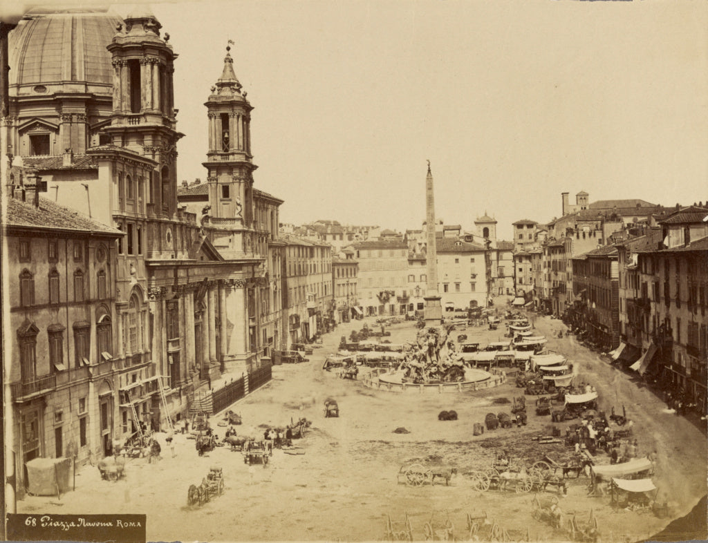 Altobelli & Molins:Piazza Navona, Roma, Poster Print Wall Art