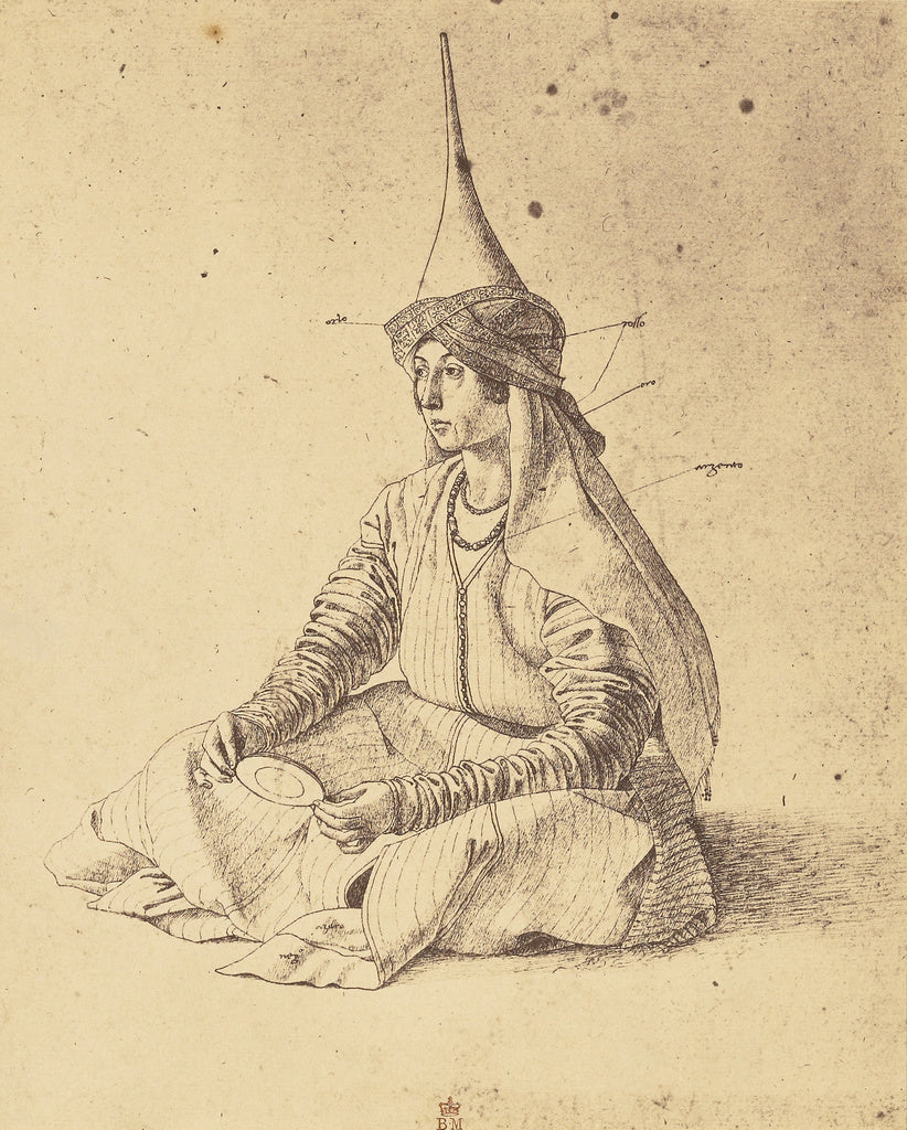 Roger Fenton:[Drawing of a Seated Turkish Woman by Gentile B, Poster Print Wall Art