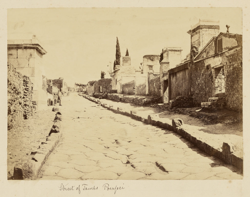 Bisson Frères:Street of Tombs, Pompeii, Poster Print Wall Art