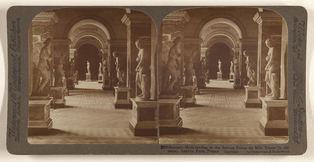 Underwood & Underwood:Statuary Halls leading to the famous V, Poster Print Wall Art