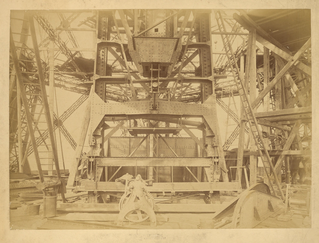 Louis-emile Durandelle:Elevator machinery, Poster Print Wall Art