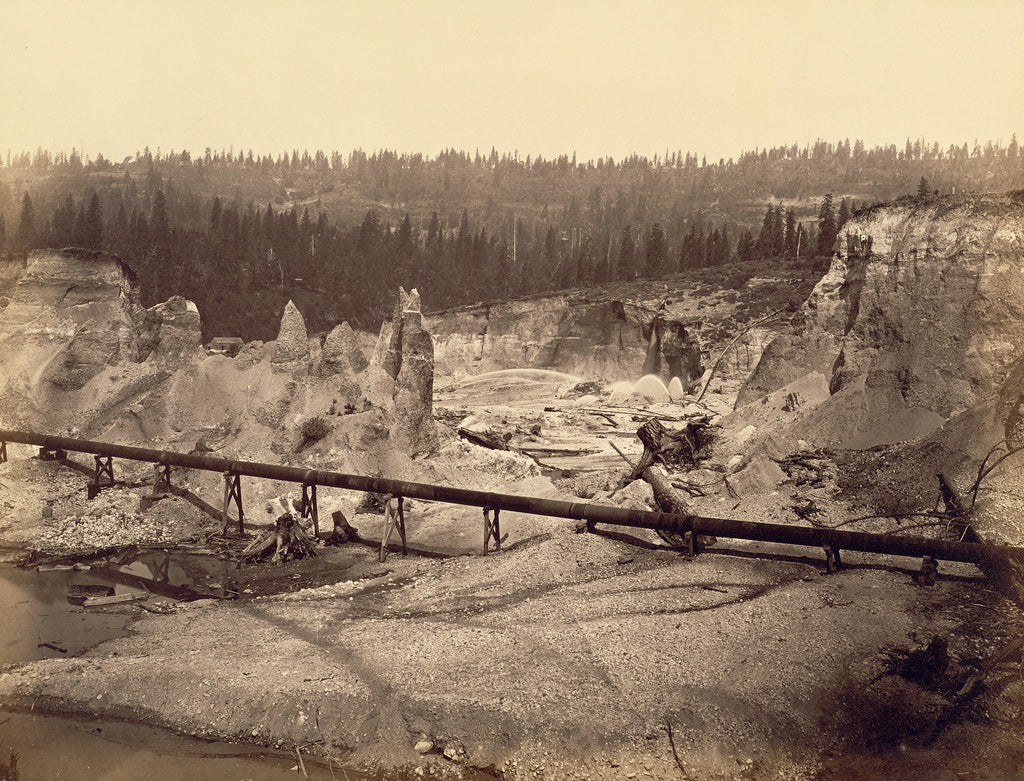Carleton Watkins:Malakoff Diggings, North Bloomfield, Nevada, Poster Print Wall Art