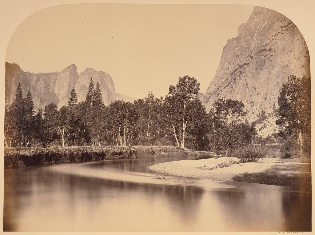 Carleton Watkins:View from Camp Grove down the Valley - Yo S, Poster Print Wall Art