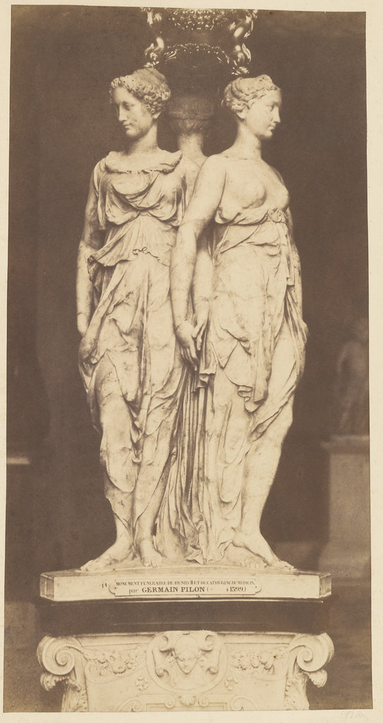 edouard Baldus:[Sculptural study - funerary monument for Hen, Poster Print Wall Art