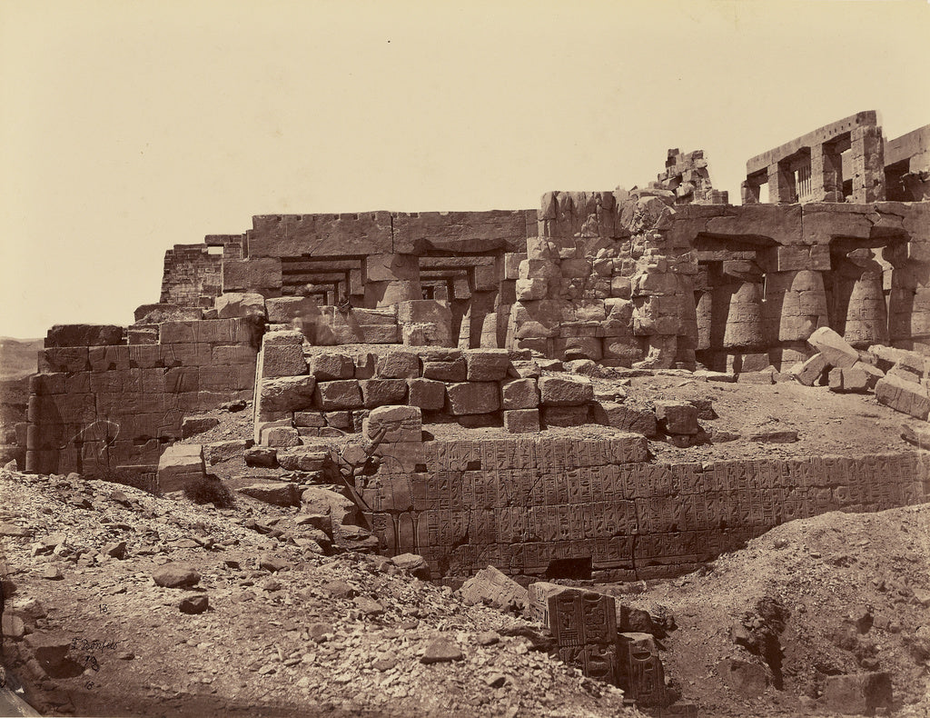 Félix Bonfils:Ruines du 3eme pylone du Temple (sud-est) par, Poster Print Wall Art