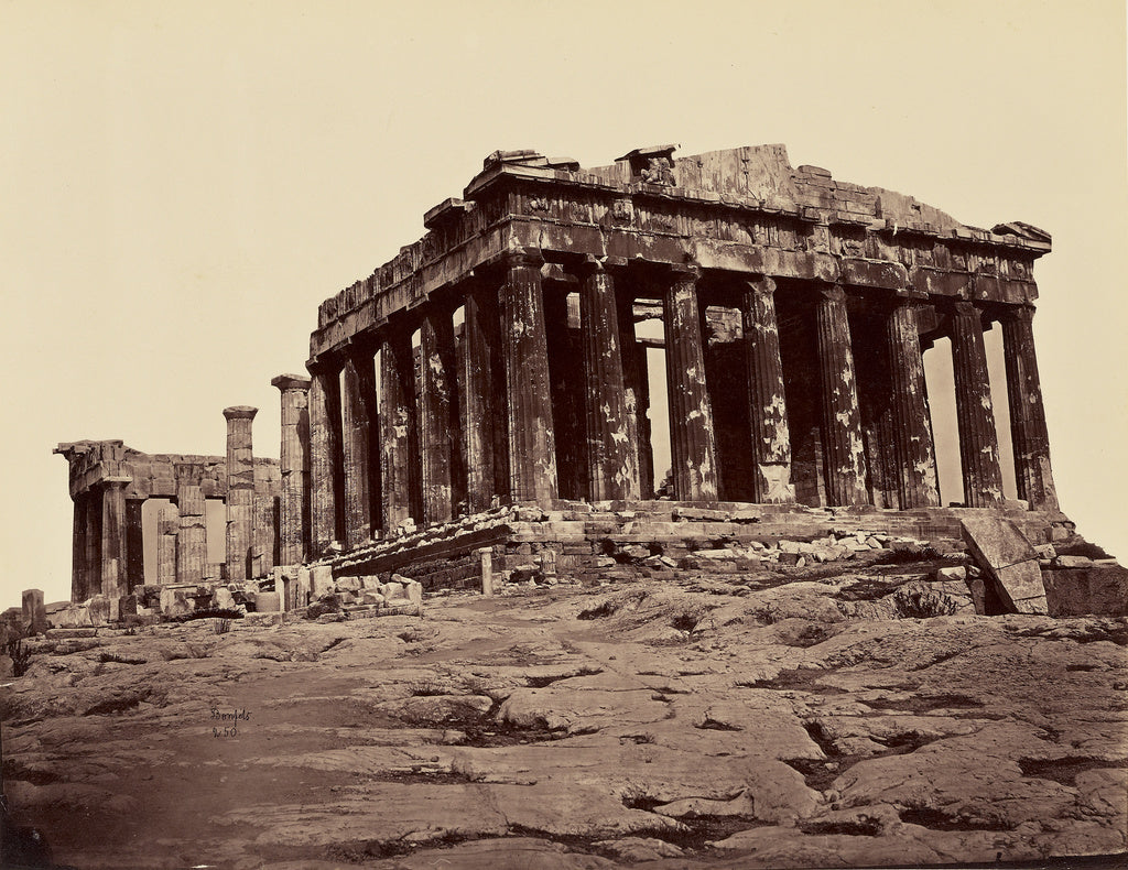 Félix Bonfils:Parthenon, pris des propylees - Athenes. [Fro, Poster Print Wall Art