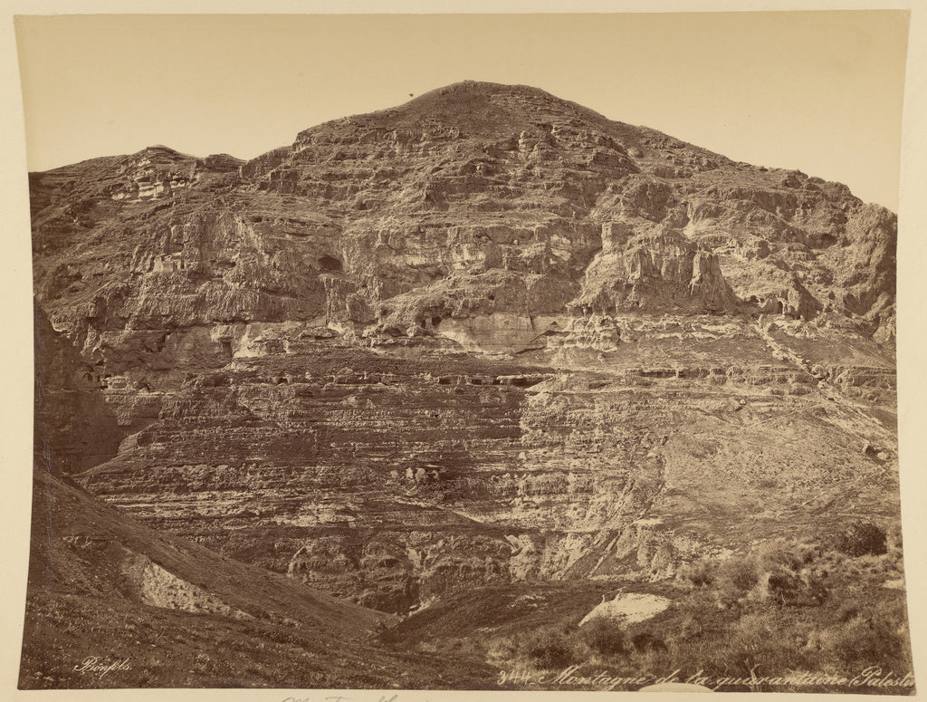 Félix Bonfils:Montagne de la Quarantaine, Palestine, Poster Print Wall Art