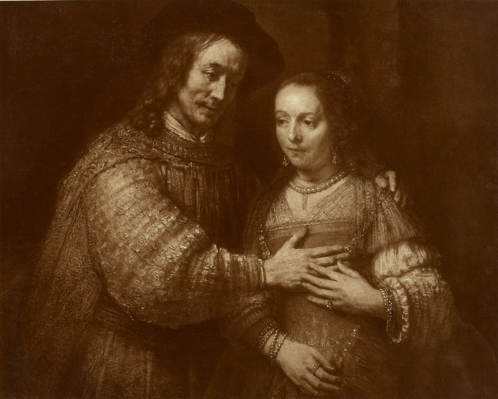 Adolphe Braun:Rembrandt's "The Jewish Bride", Poster Print Wall Art
