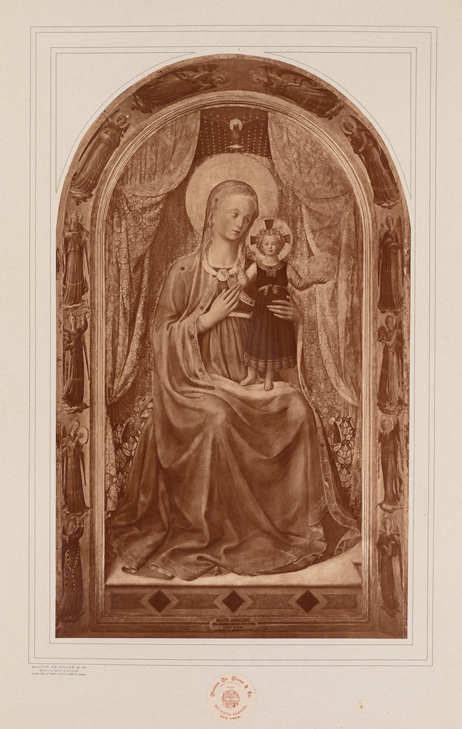 Adolphe Braun:Fra Angelico's "Virgin and Child", Poster Print Wall Art