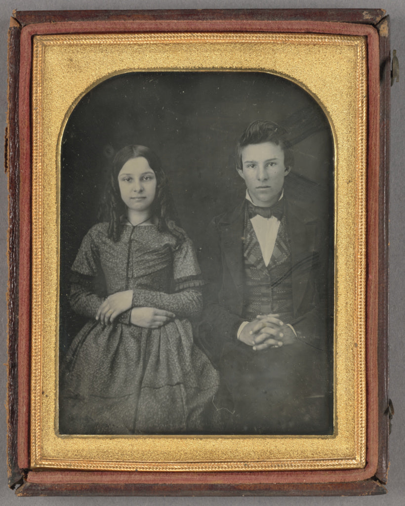 Unknown maker, American:[Portrait of a Young Woman and Young, Poster Print Wall Art