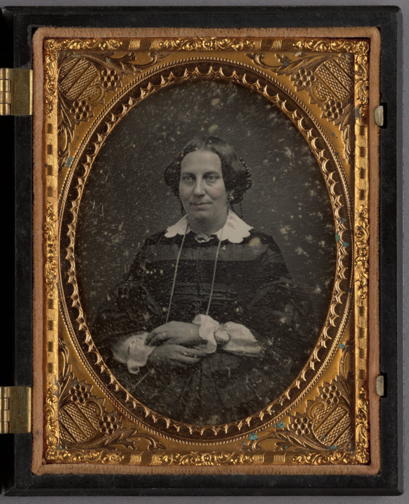 Unknown maker, American:[Portrait of a Seated Woman with Han, Poster Print Wall Art