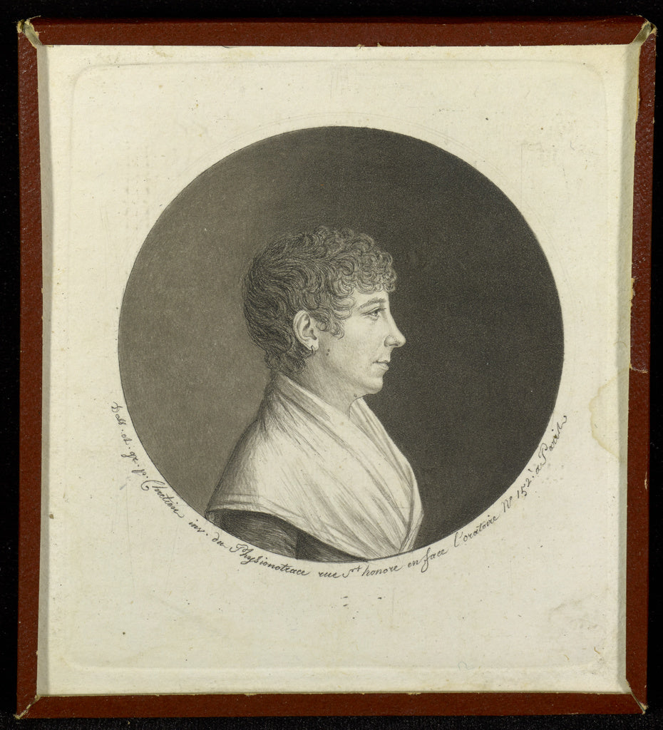 Gilles-Louis Chrétien:[Profile Portrait of a Woman with Sho, Poster Print Wall Art