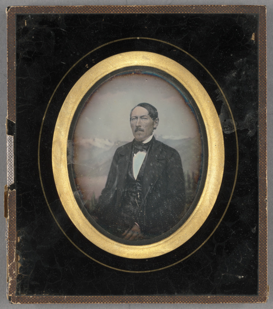 Unknown maker, Swiss:[Portrait of a Seated, Moustachioed Man,16x12"(A3)Poster