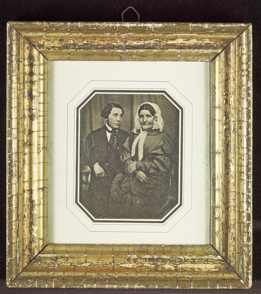 Carl Ferdinand Stelzner:[Portrait of a Young Man and Elderly, Poster Print Wall Art
