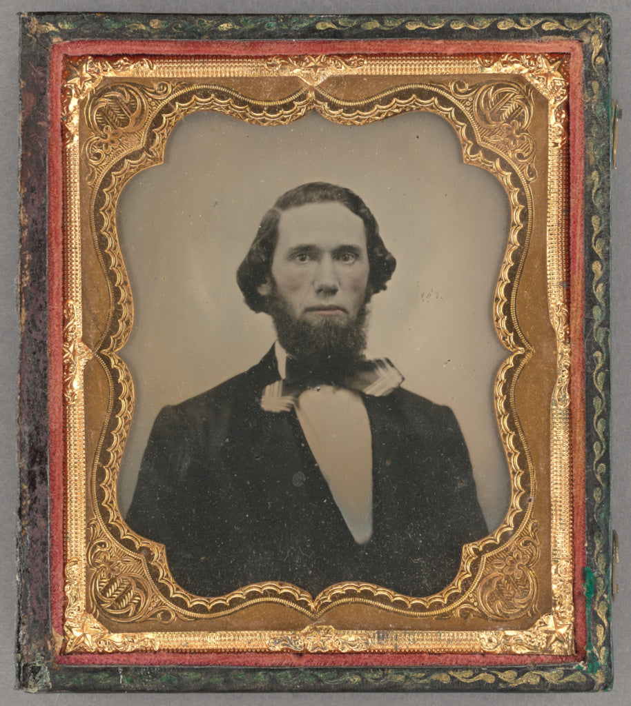 Unknown maker, American:[Portrait of a Seated Man with Chin , Poster Print Wall Art