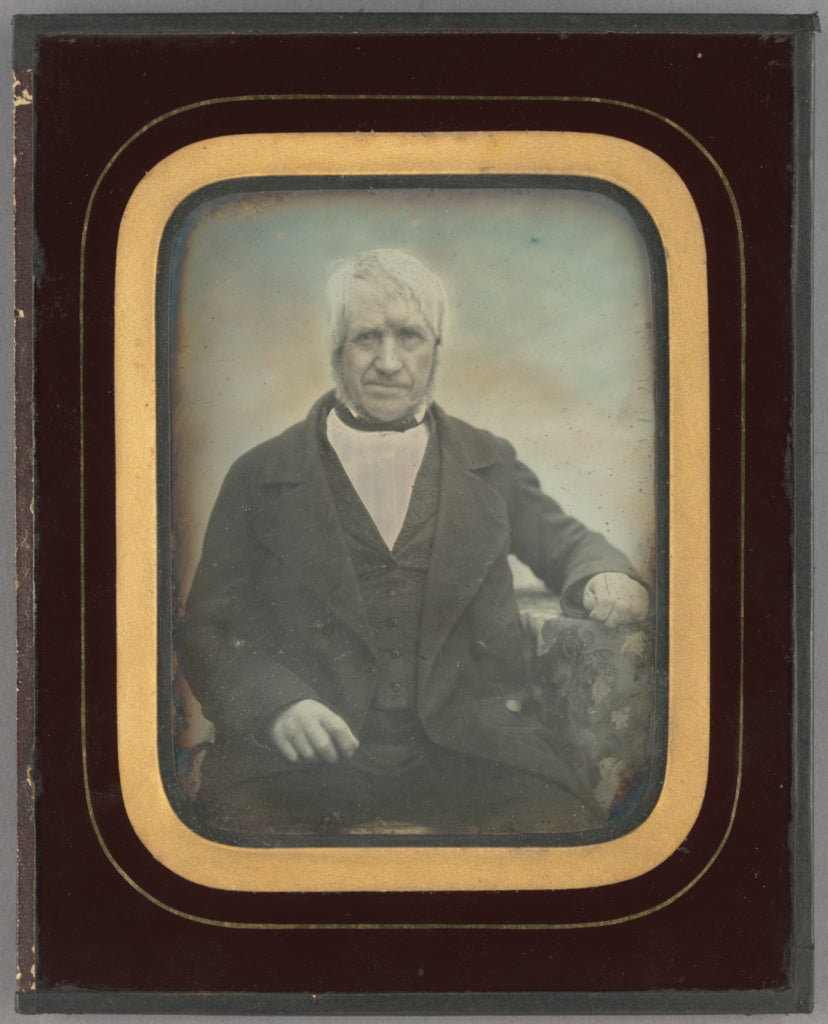 Unknown maker, French:[Portrait of an elderly man with white, Poster Print Wall Art