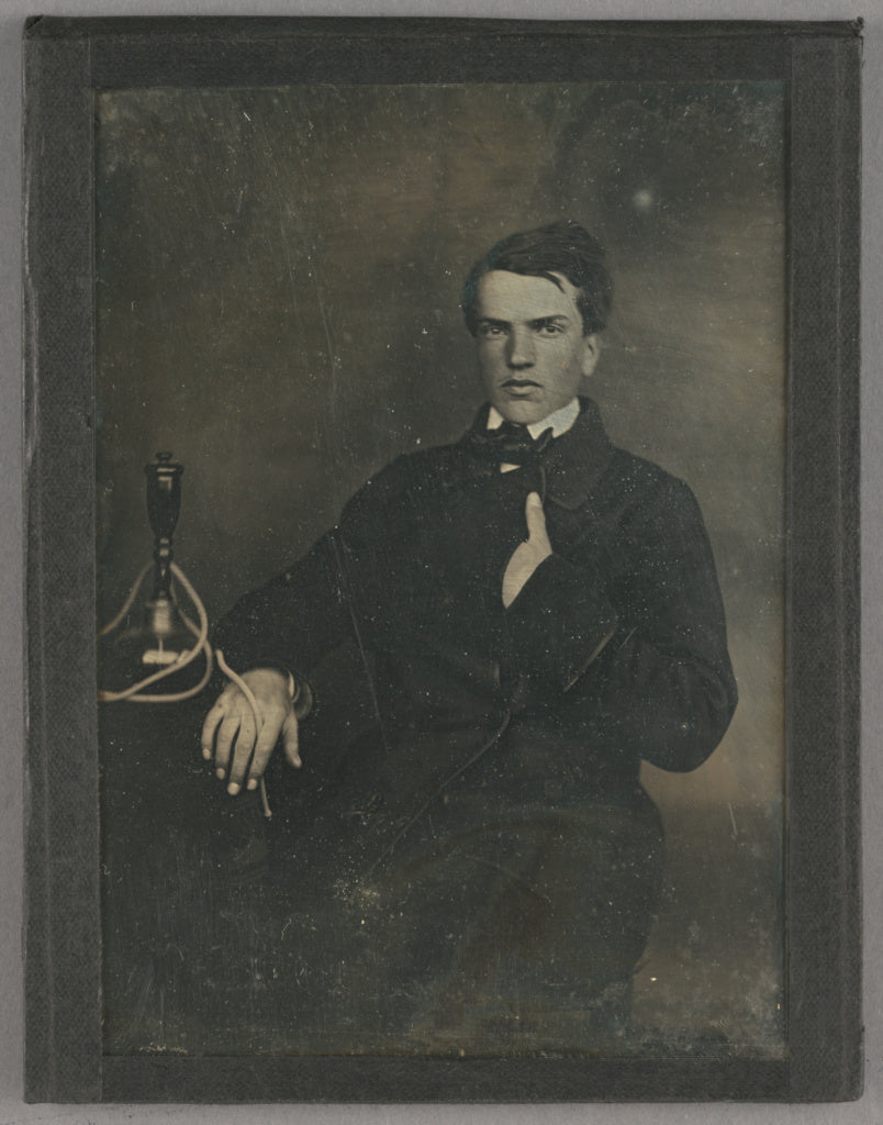 Unknown maker, French:[Portrait of a Young Man with a Hookah, Poster Print Wall Art