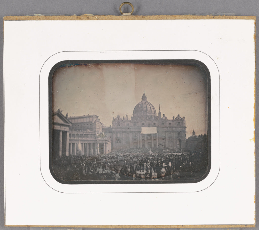 Unknown maker, Italian:[Crowd in St. Peter's Square, Vatican, Poster Print Wall Art