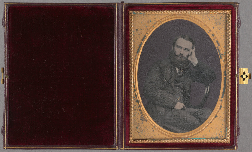 Unknown maker, American:[Portrait of a bearded man seated, p, Poster Print Wall Art