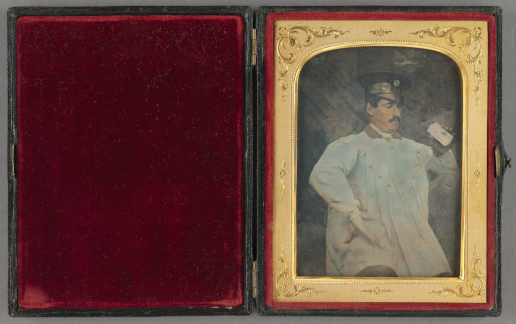 Unknown maker, French:[Portrait of a Moustachioed Man in Smo, Poster Print Wall Art
