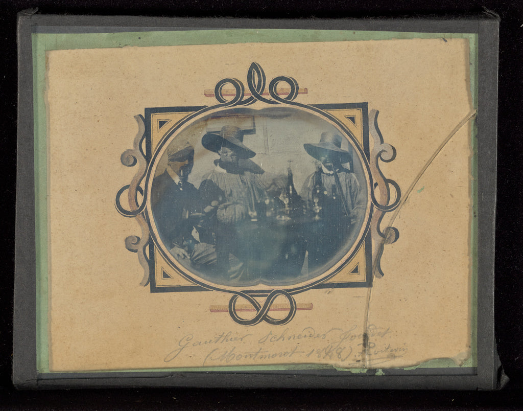 Alphonse-Louis Poitevin:[Group portrait of Mr. Gauthier, Mr., Poster Print Wall Art