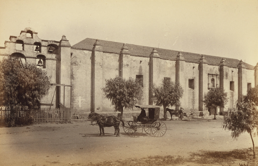 Carleton Watkins:San Gabriel Mission, Cal., Poster Print Wall Art