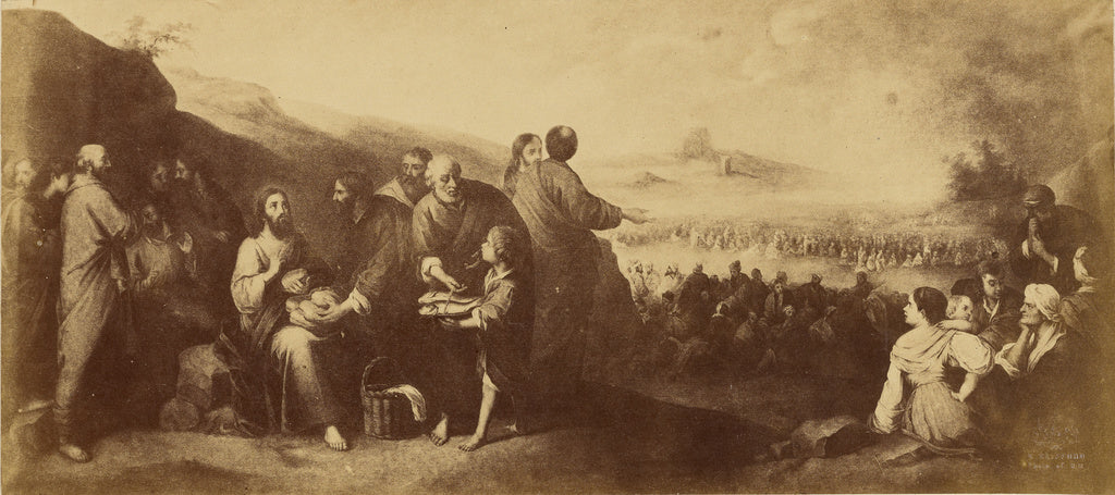 Charles Clifford:[Miracle of the loaves and fishes by Murill, Poster Print Wall Art
