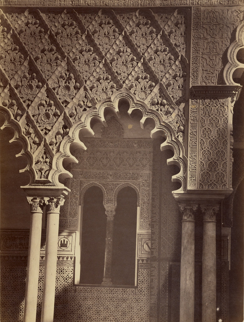 Charles Clifford:[Seville - Court of the maidens, in the Alc, Poster Print Wall Art
