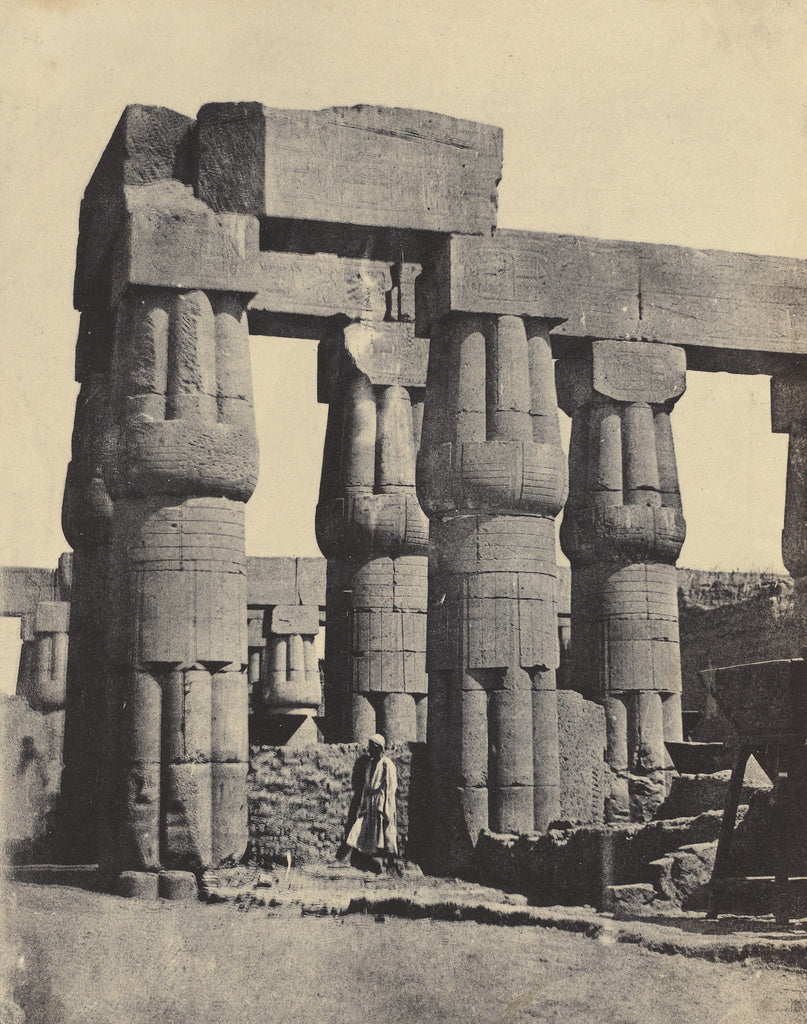 Maxime Du Camp:Thèbes. Louqsor. Groupe de colonnes dans le , Poster Print Wall Art