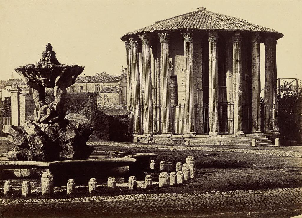 Tommaso Cuccioni:The Round Temple, Rome, Poster Print Wall Art