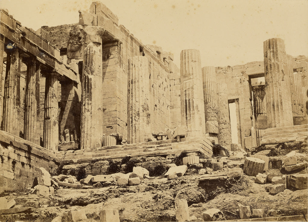 Dimitrios Constantin:[Athens - Acropolis, Propylea from the , Poster Print Wall Art