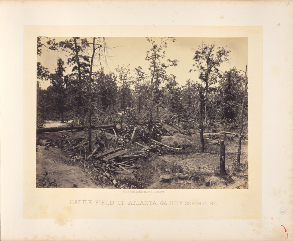 George N. Barnard:Battle Field of Atlanta, Georgia, July 22,, Poster Print Wall Art
