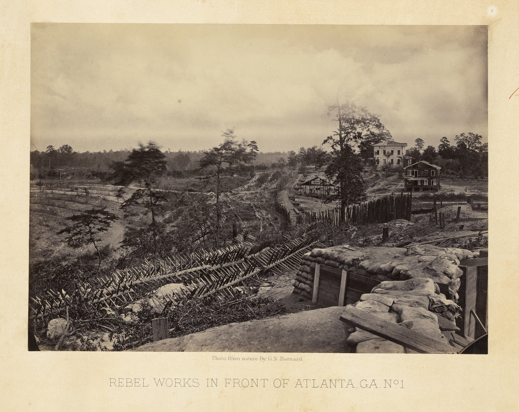 George N. Barnard:Rebel Works in Front of Atlanta, Georgia, , Poster Print Wall Art