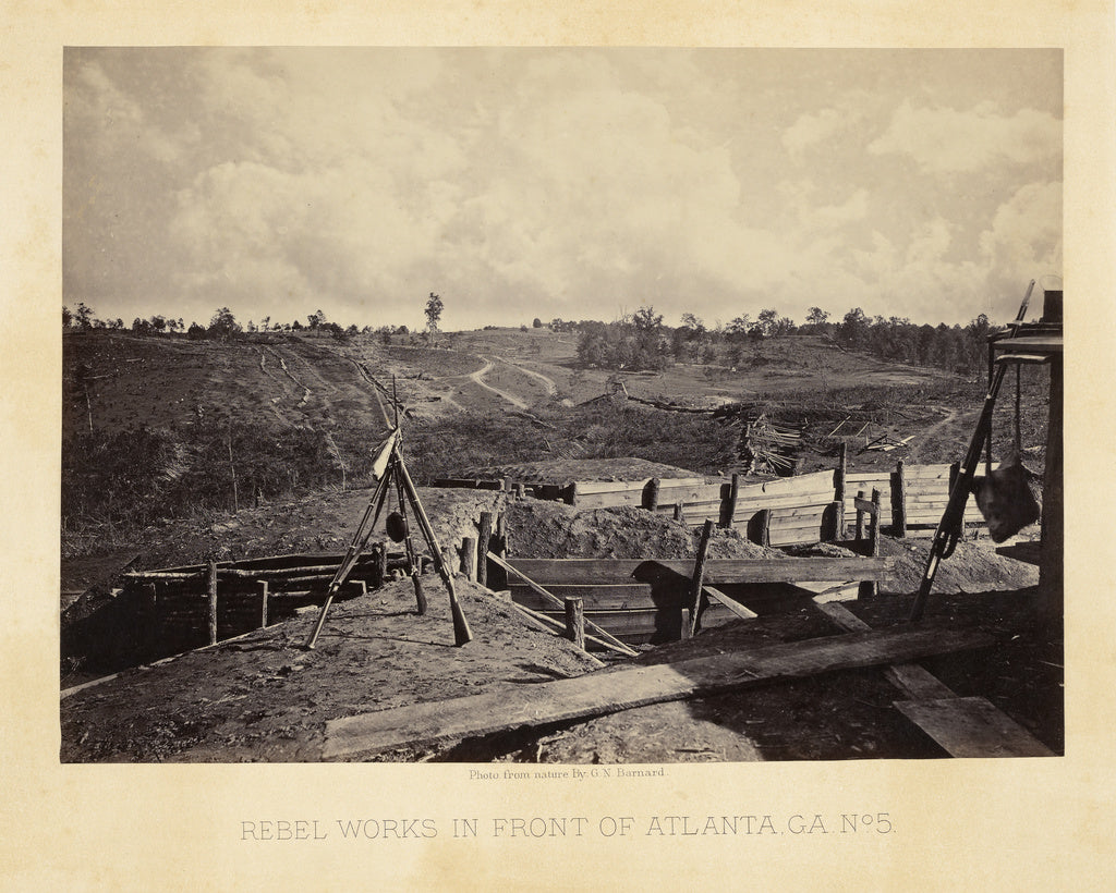 George N. Barnard:Rebel Works in Front of Atlanta, Ga. No. 5, Poster Print Wall Art