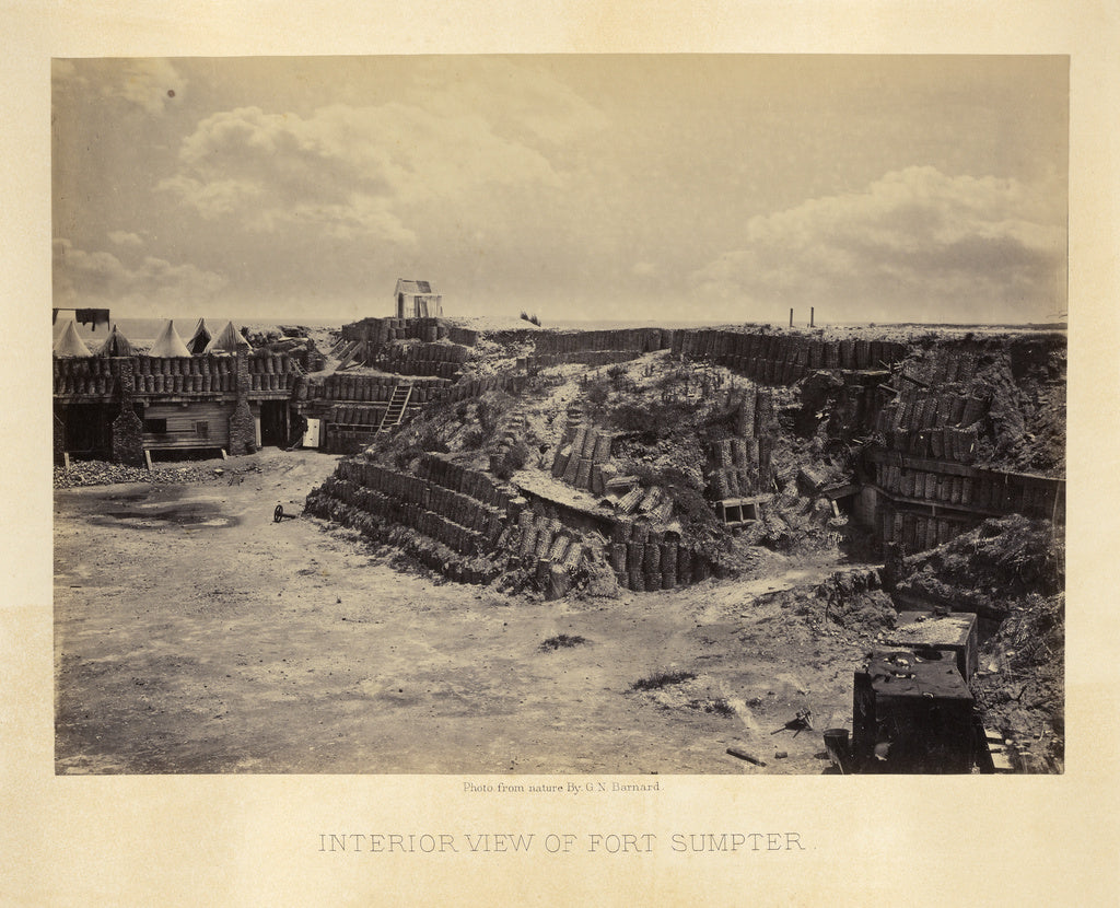 George N. Barnard:Interior View of Fort Sumpter, Poster Print Wall Art