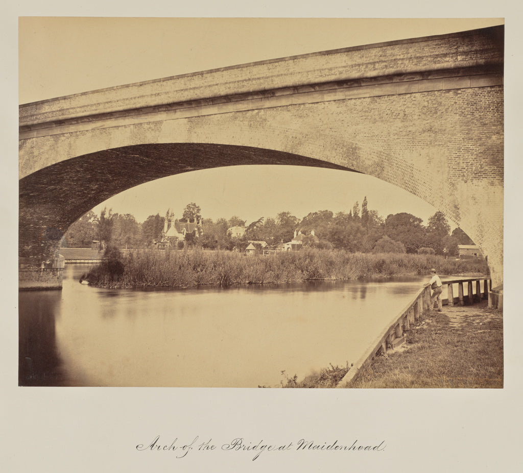 Vernon HeathAttributed to:Arch of the Bridge at Maidenhead., Poster Print Wall Art
