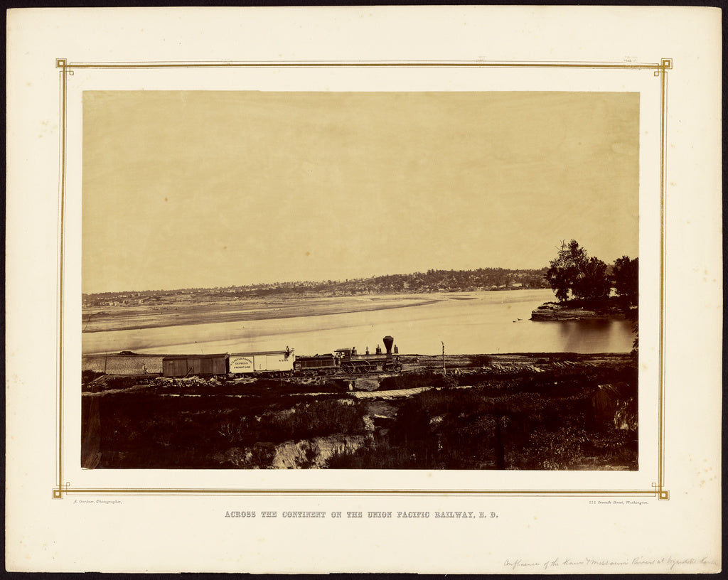 Alexander Gardner:[Confluence of the Kaw and Missouri Rivers, Poster Print Wall Art