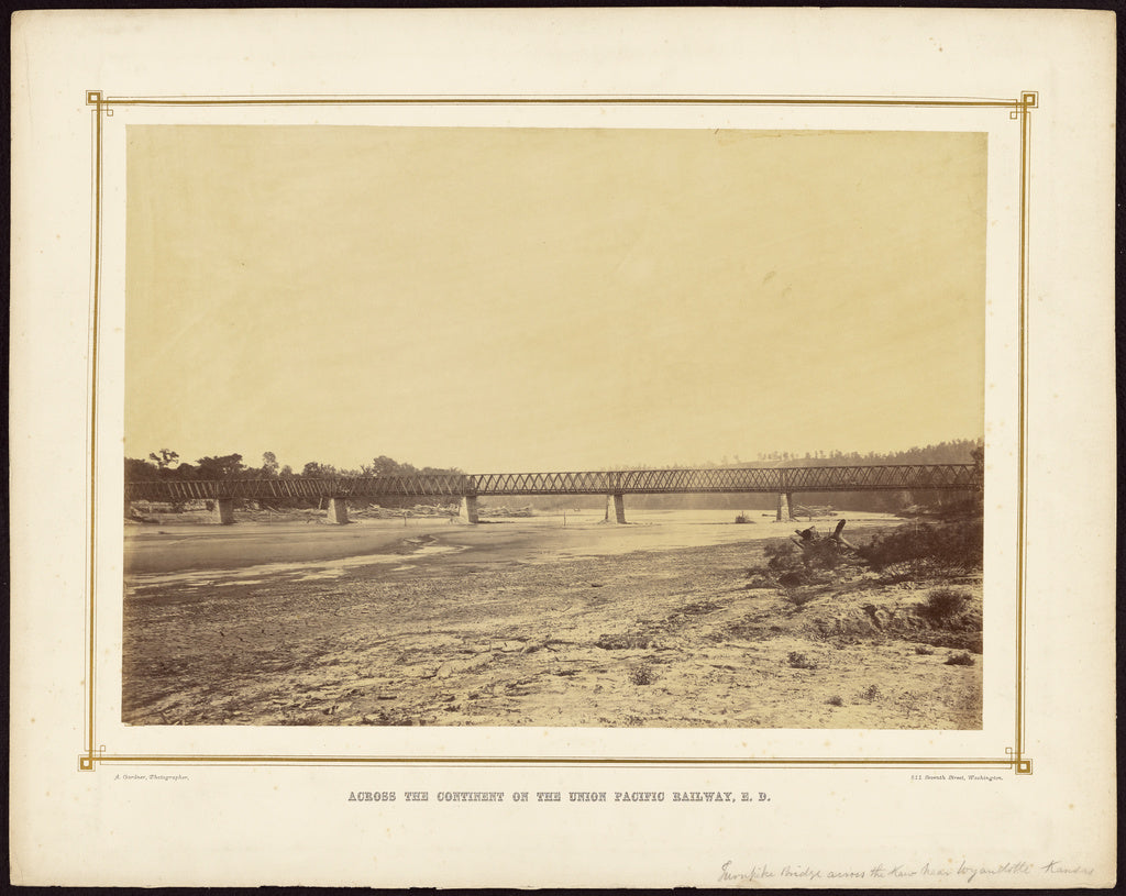 Alexander Gardner:[Turnpike Bridge across the Kaw River near, Poster Print Wall Art