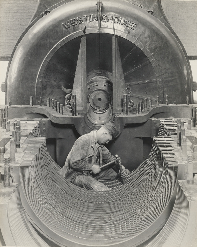 Lewis W. Hine:Heart of the Turbine, Poster Print Wall Art
