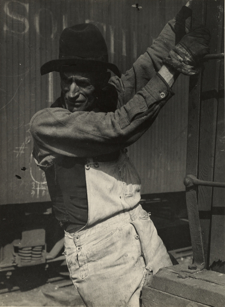 Lewis W. Hine:Freight Brakeman, New York Central Lines, Poster Print Wall Art
