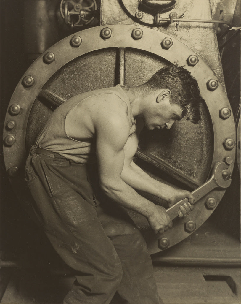 Lewis W. Hine:Mechanic and Steam Pump, Poster Print Wall Art