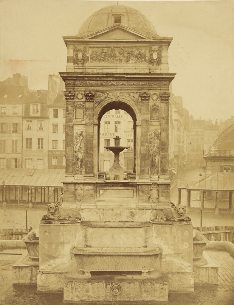 Charles Marville:[La Façade est de la Fontaine des Innocent, Poster Print Wall Art