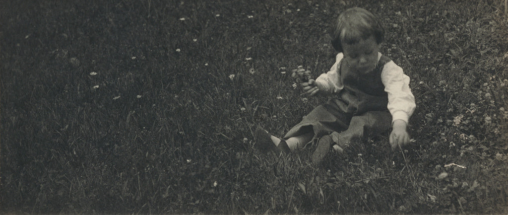 Gertrude Käsebier:[Charles O'Malley Sitting in the Grass Pi, Poster Print Wall Art