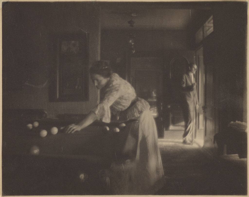 Gertrude Käsebier:[Gertrude Käsebier O'Malley at Billiards, Poster Print Wall Art