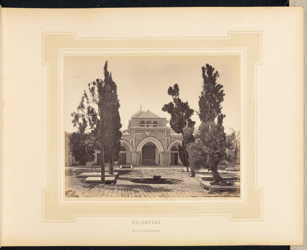 Félix Bonfils:Palestine: Mosquée El-Aksa, à Jerusalem, Poster Print Wall Art