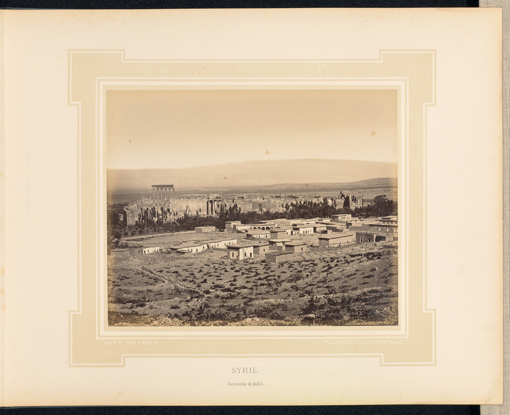 Félix Bonfils:Syrie: Vue générale de Balbek, Poster Print Wall Art
