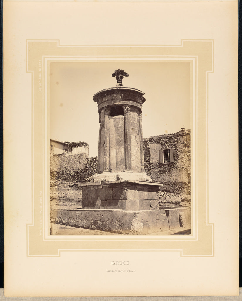 Félix Bonfils:Grèce: Lanterne de Diogène à Athènes, Poster Print Wall Art
